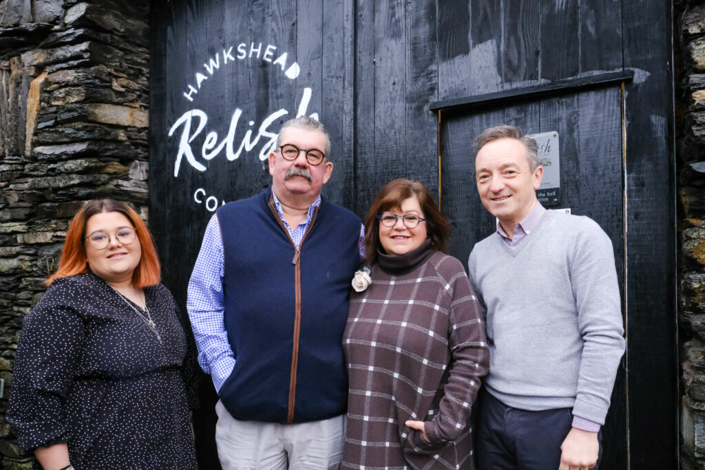 L-R, Izzy Whitehead, Mark Whitehead, Maria Whitehead MBE, Jonathan Robb